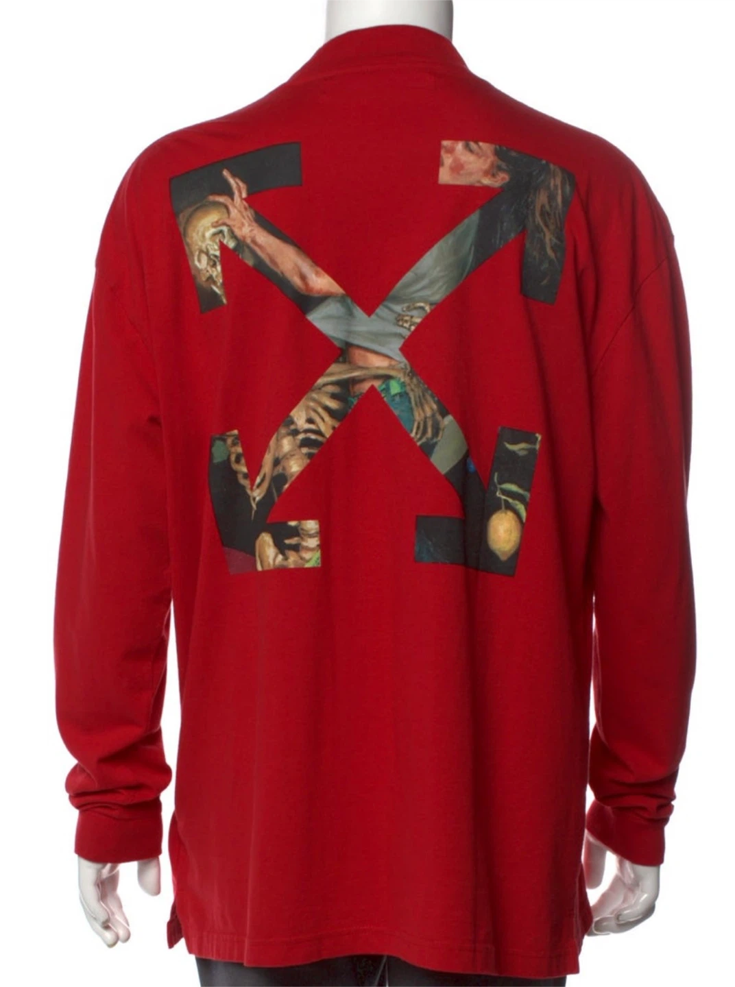 Off-White Red Graphic Long Sleeve T-Shirt - photo 2