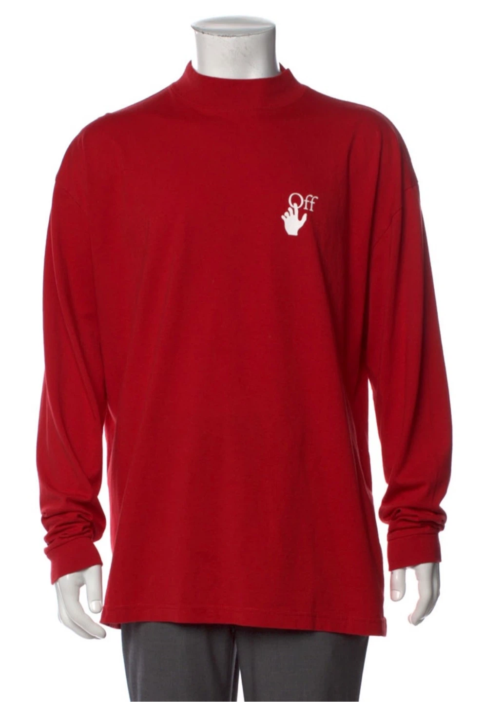 Off-White Red Graphic Long Sleeve T-Shirt - photo 3