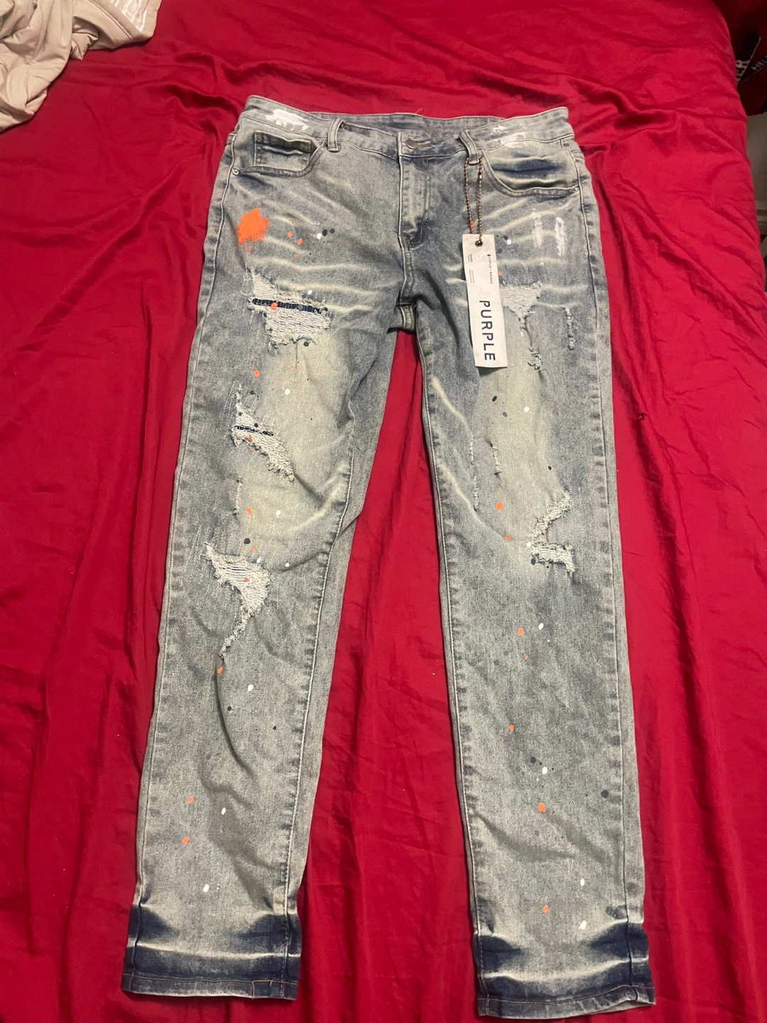 Purple Brand Jeans - Distressed Paint Splatter