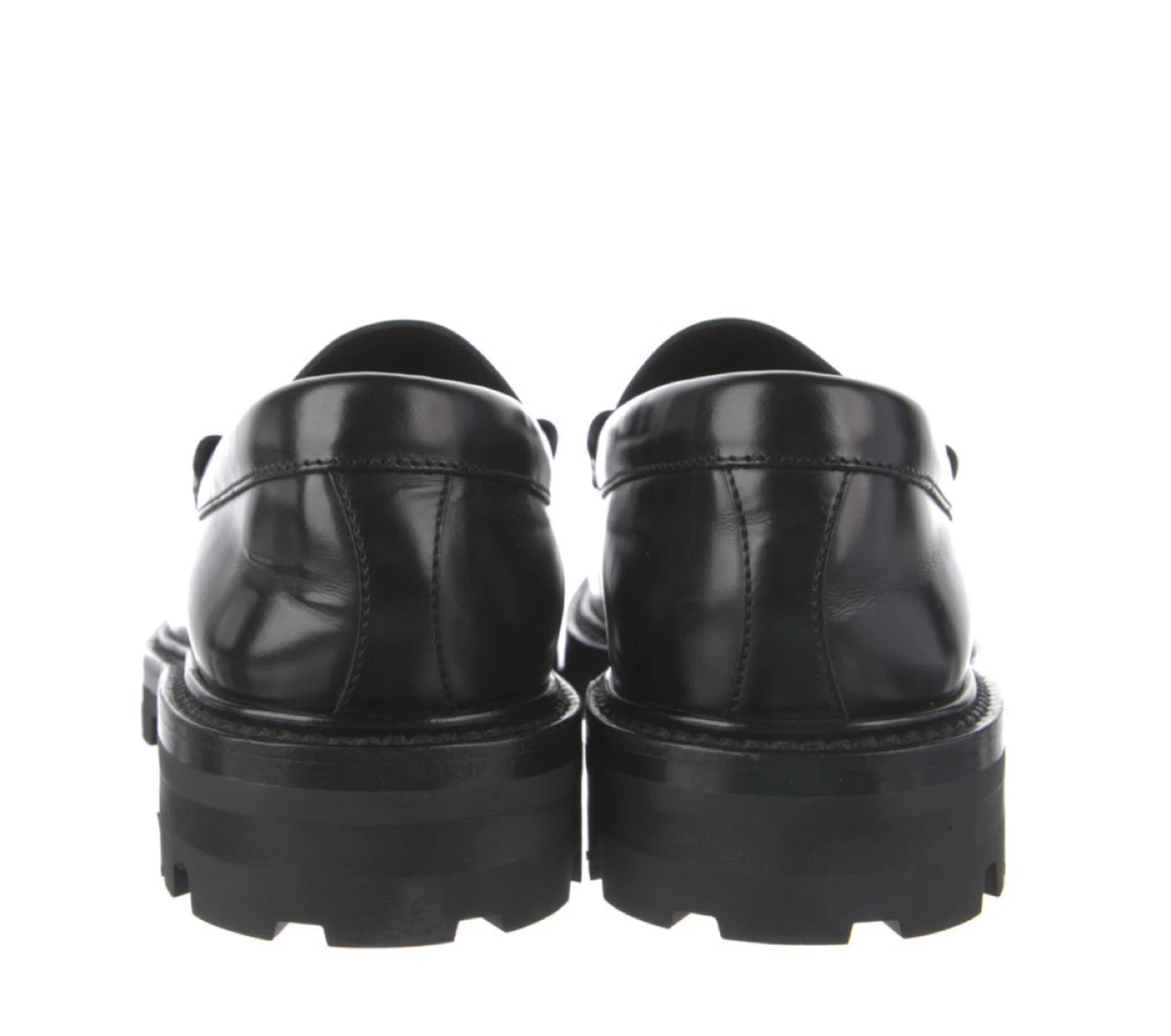 Celine Black Leather Chain Loafers - photo 4