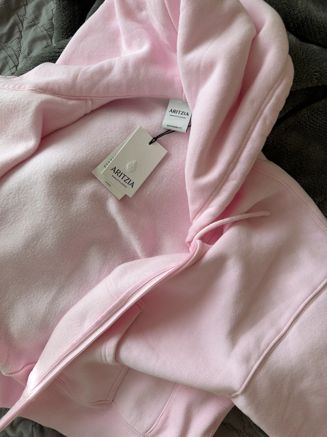 ARITZIA Cozy Sweatfleece Perfect Zip Hoodie - Pink - photo 4