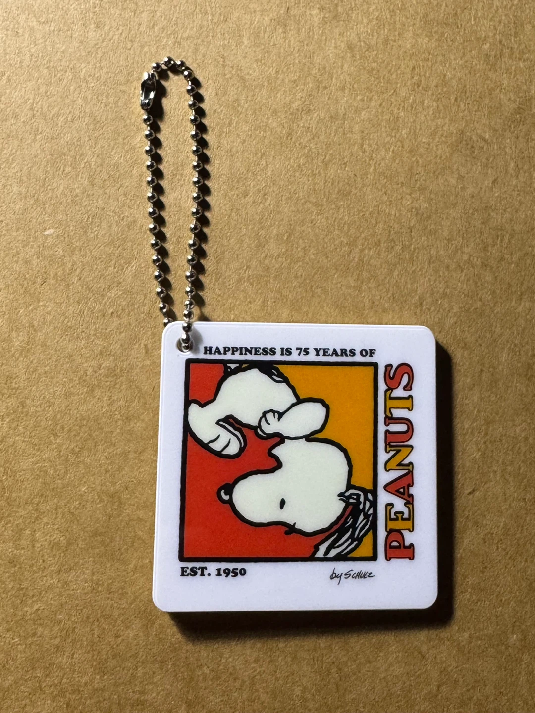 Peanuts Snoopy 75 Years Keychain Charm