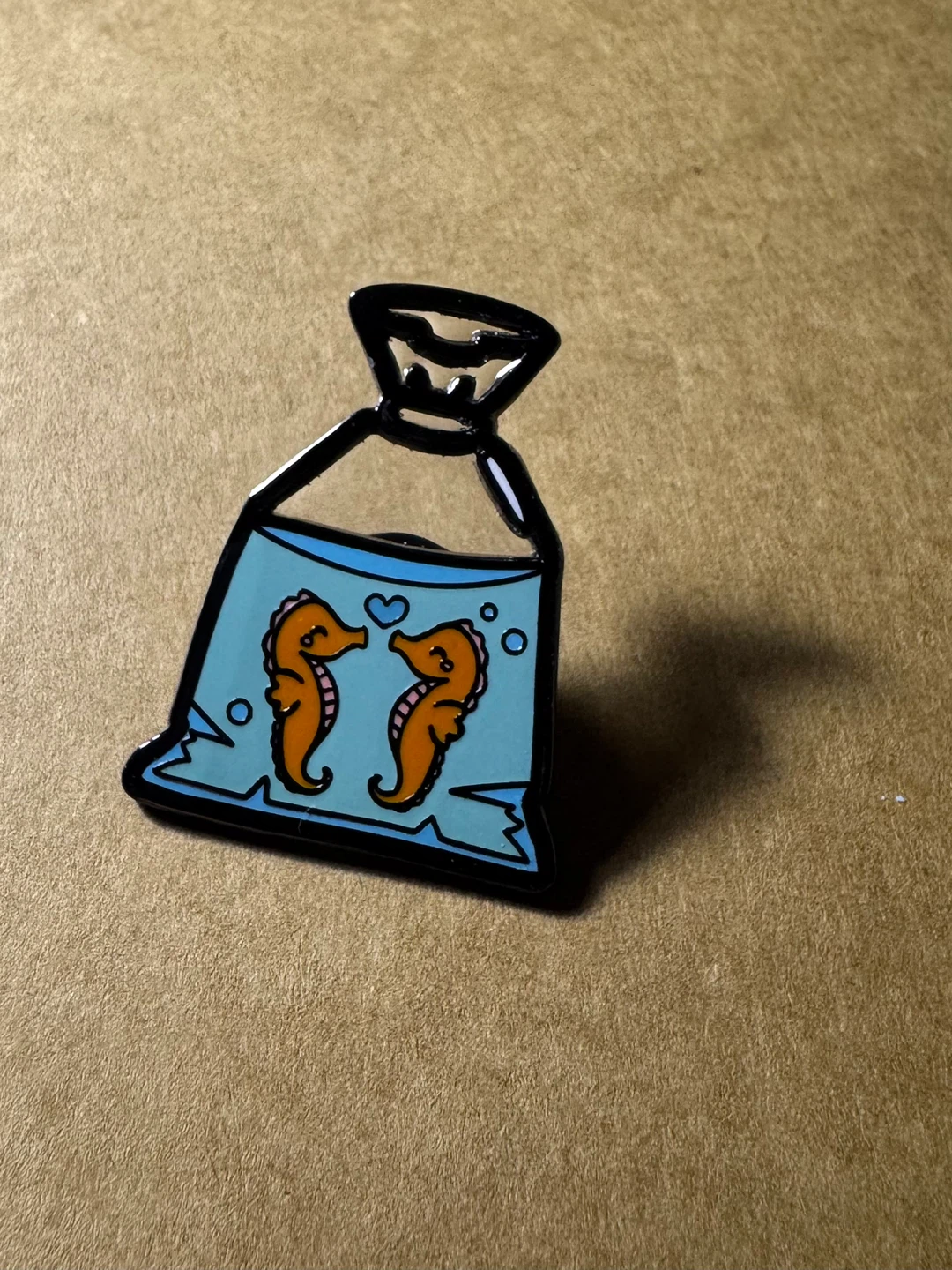Enamel Pin - Bag of Two Seahorses