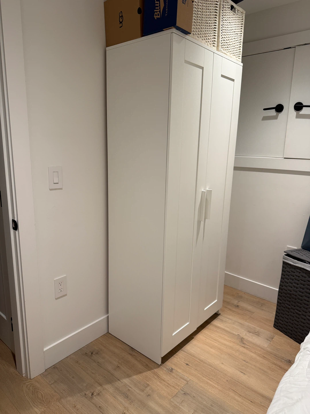 White Double Door Wardrobe - photo 2