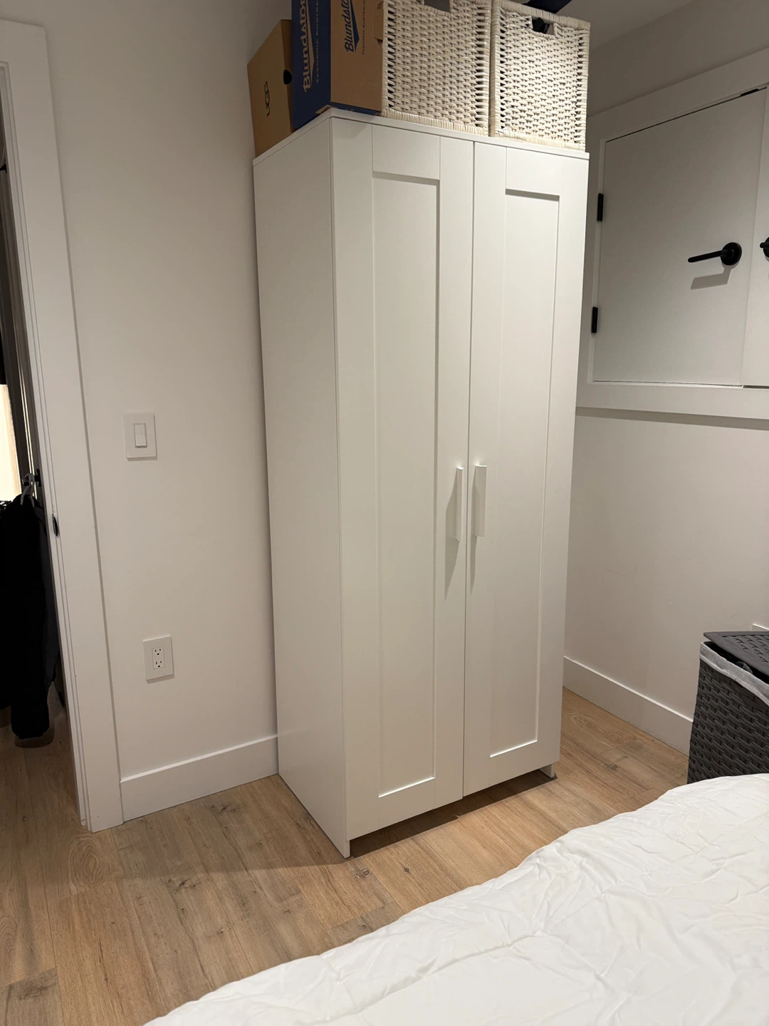 White Double Door Wardrobe