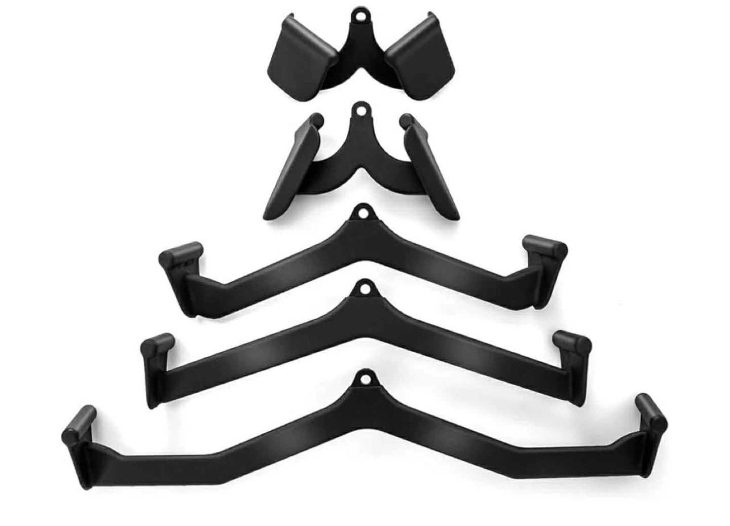 LAT Pulldown Attachments, 5 Pcs Rowing T-bar V-bar Cable Attachm
