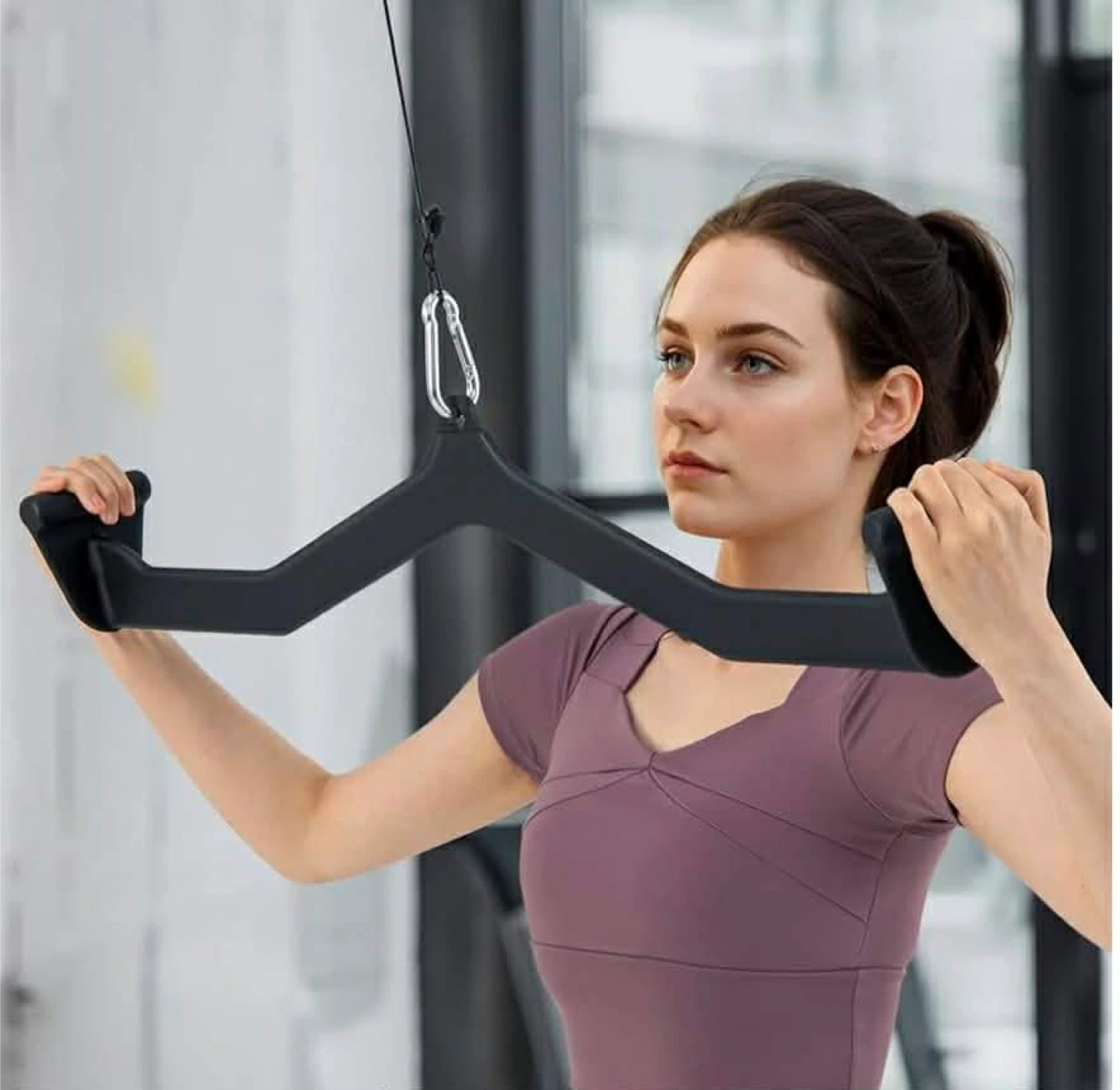 LAT Pulldown Attachments, 5 Pcs Rowing T-bar V-bar Cable Attachm - photo 4