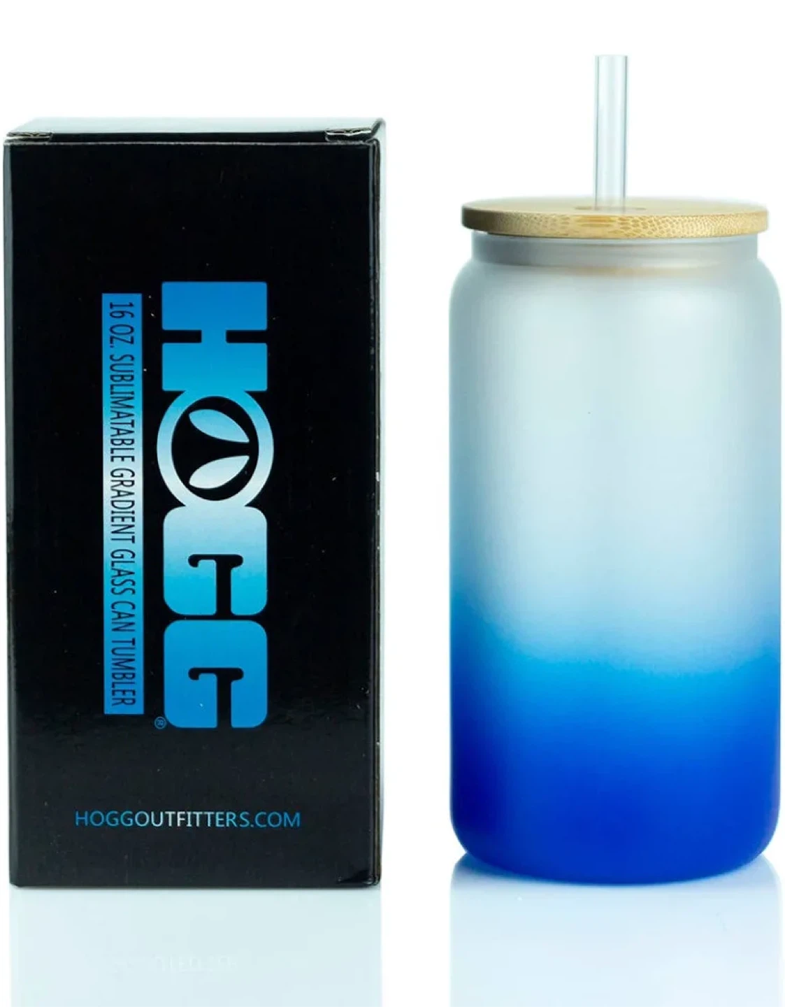 Hogg 16 oz. Sublimatable Glass Can Tumbler