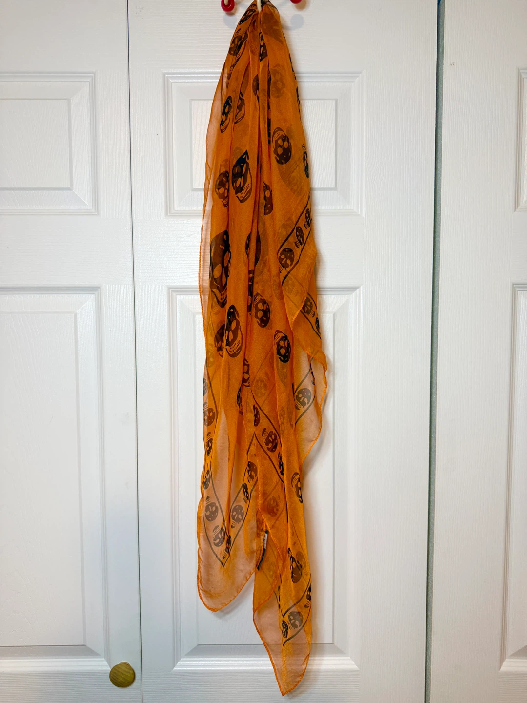 Orange Lady Skull Scarf - photo 2