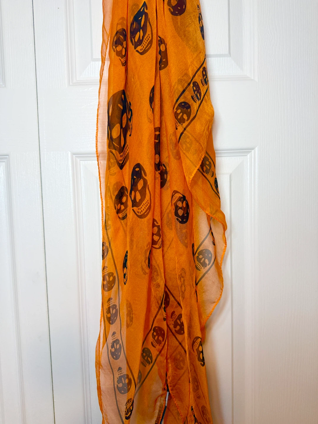 Orange Lady Skull Scarf