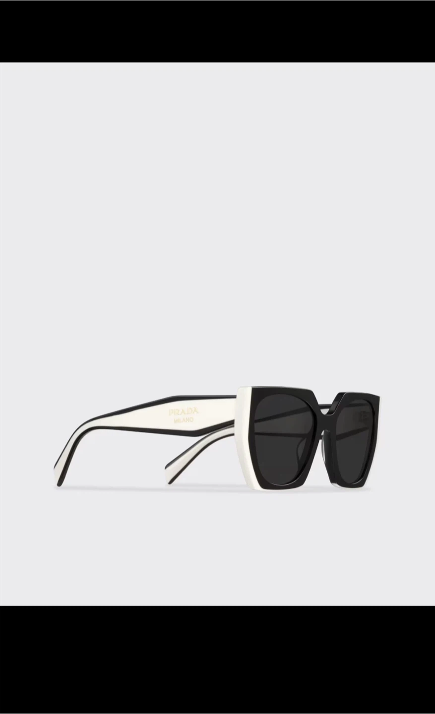 Prada Black and White SPR 15W Women Sunglasses - photo 2