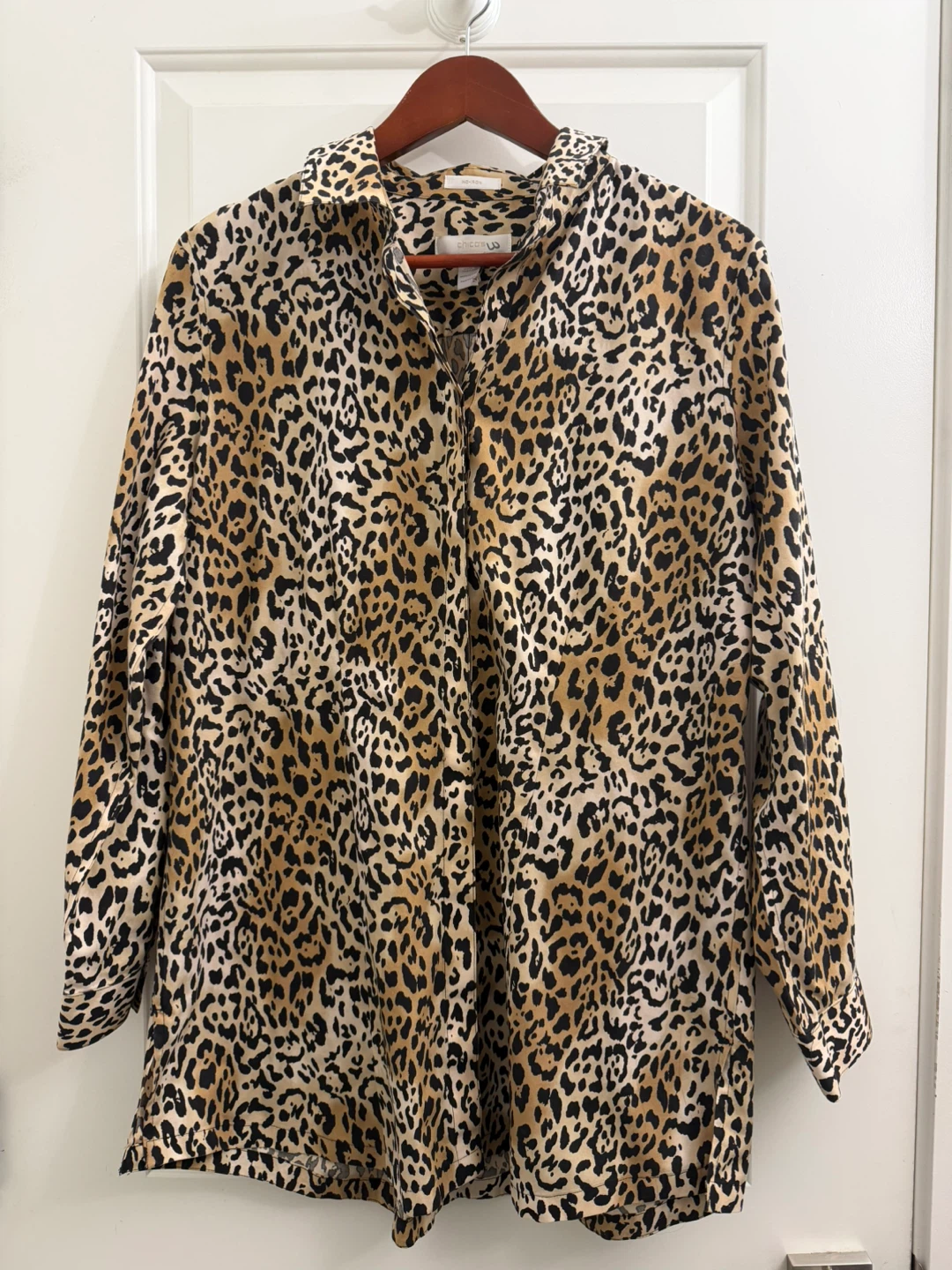 Chico's Leopard Print Button-Up Shirt