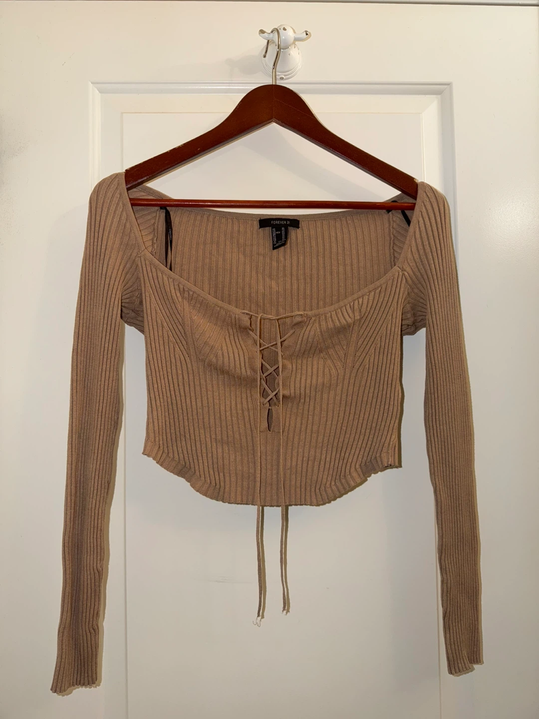 Forever 21 long sleeve crop Top