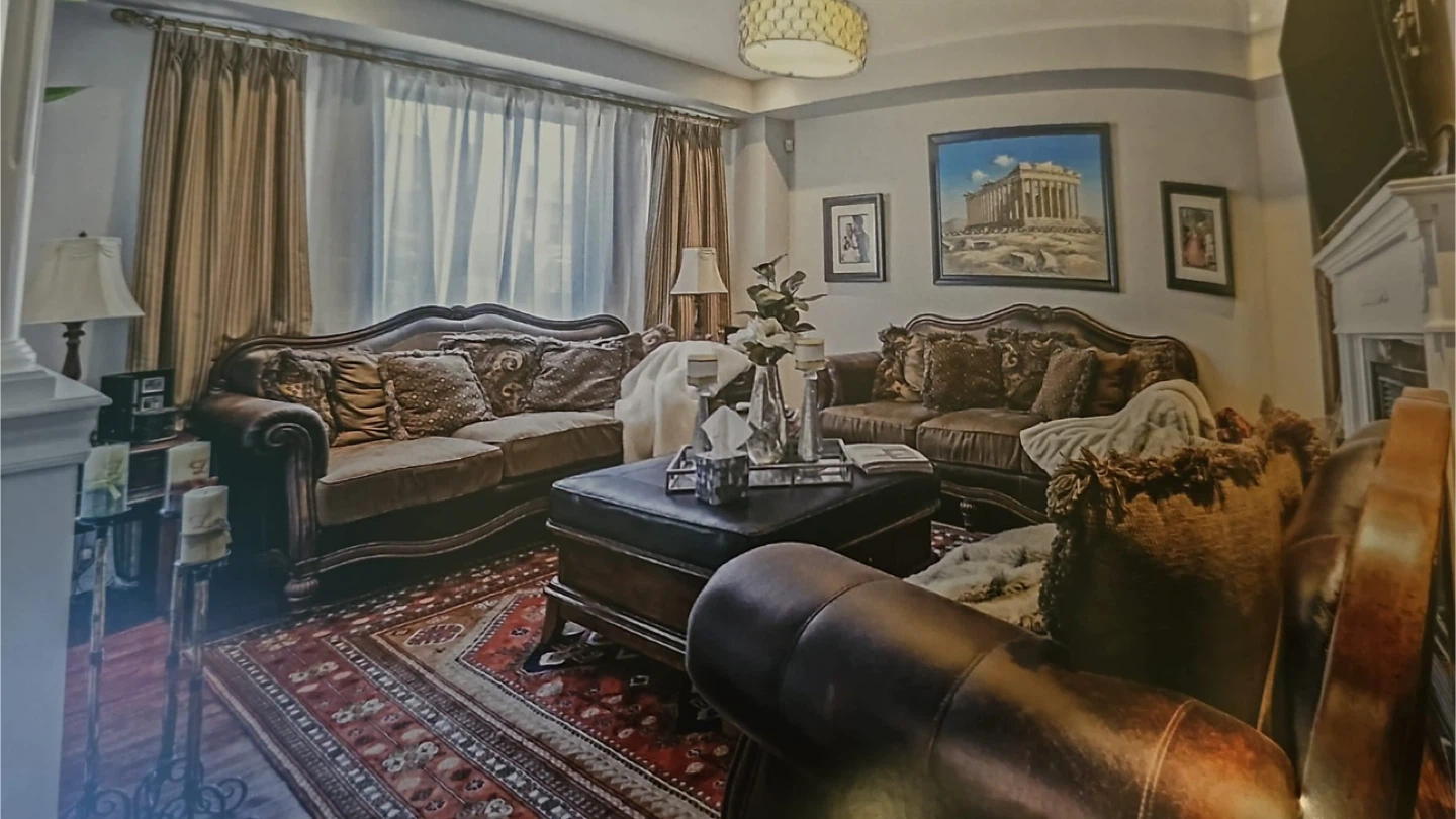 Brown Velvet Sofa and Armchair Set