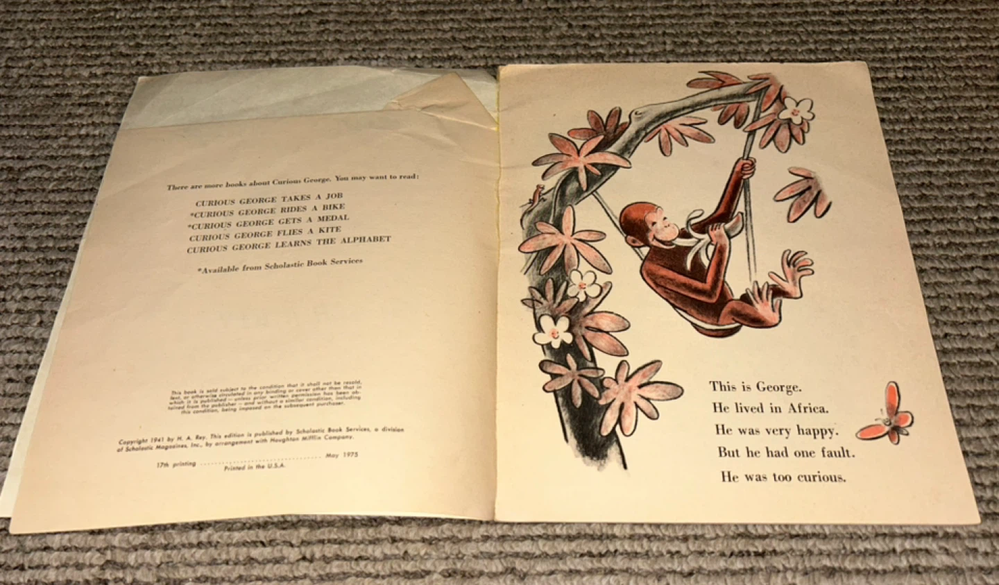 Curious George by H.A. Rey Children's Book - photo 2