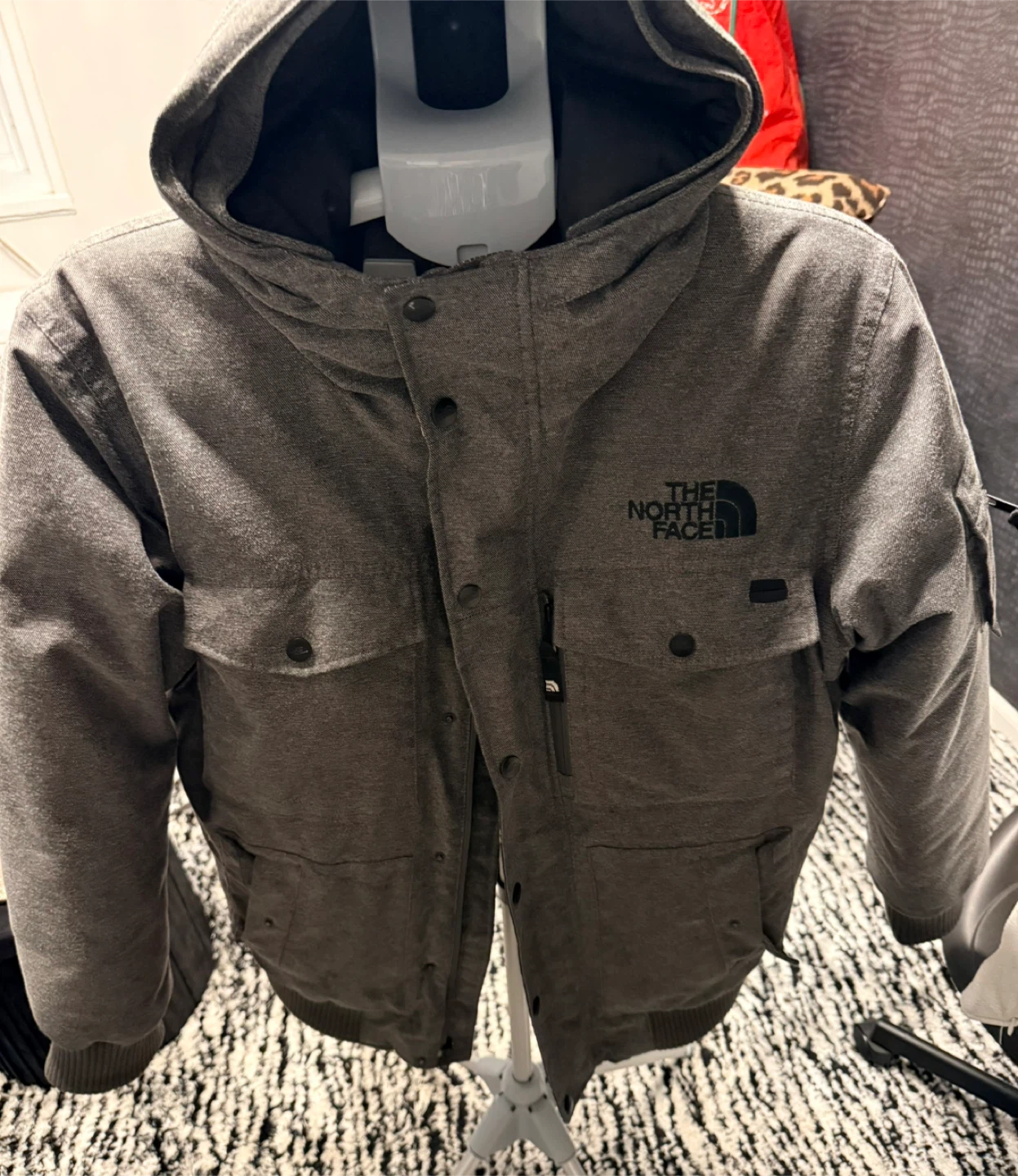 The North Face Mens M/M Gray Hooded Jacket