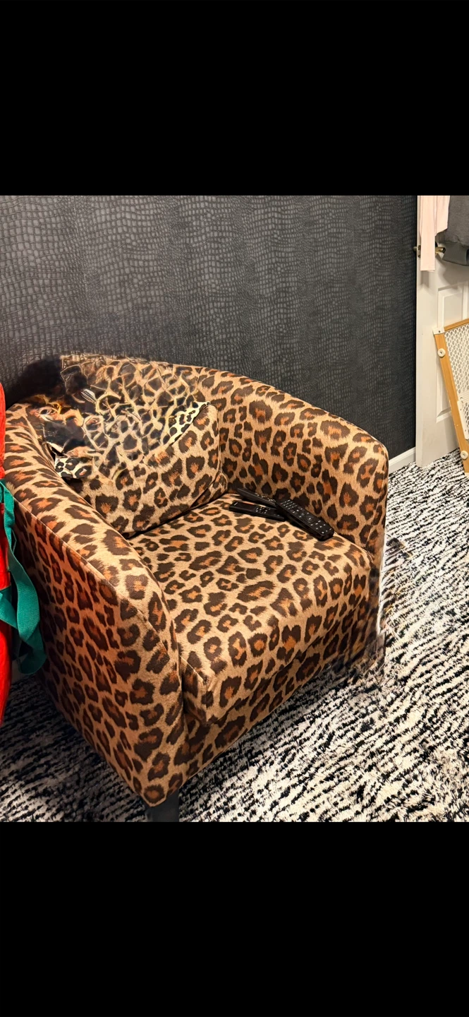 Leopard Print Accent Chair