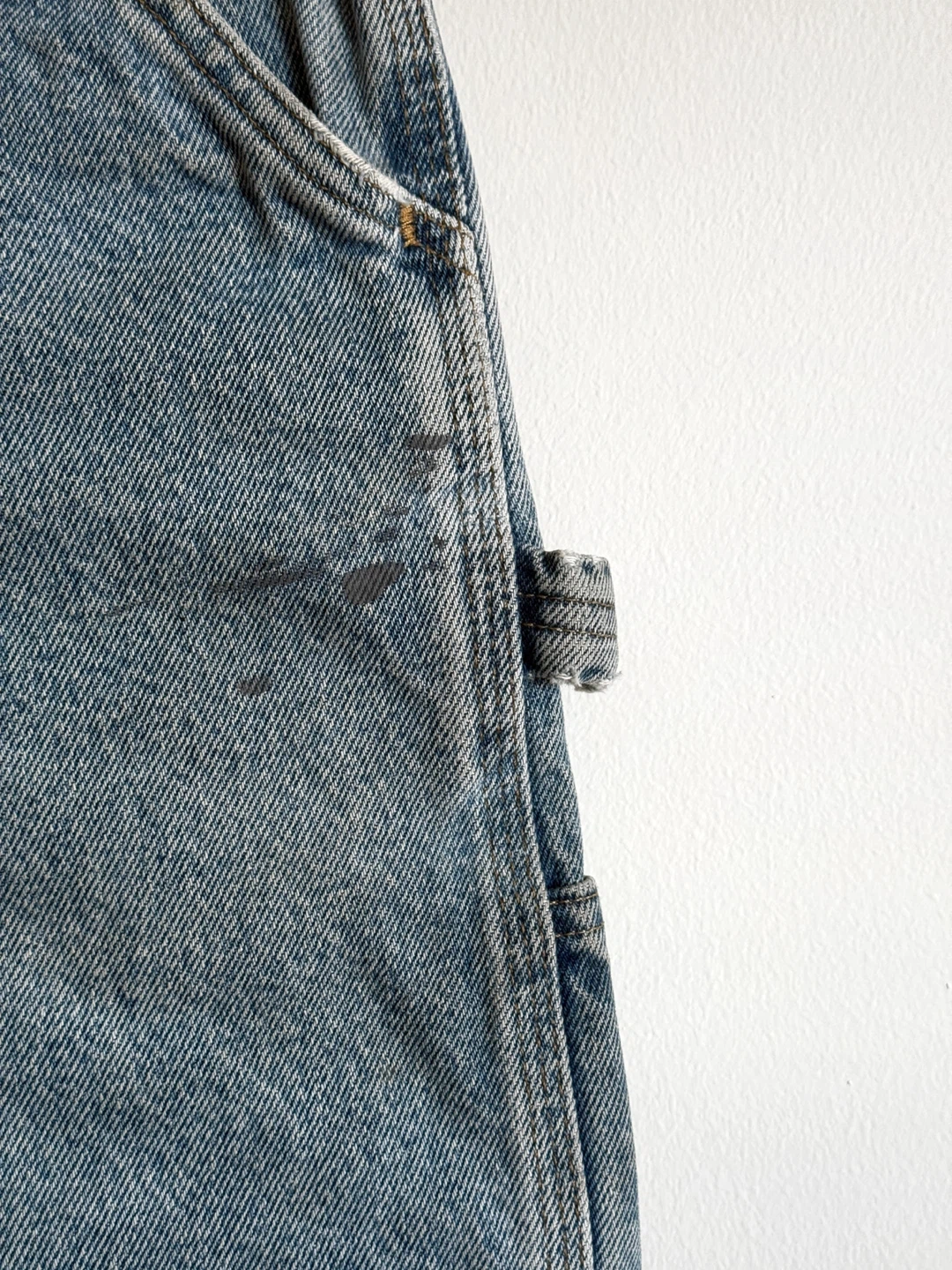 Carhartt B236 DST Flannel Lined Carpenter Jeans 32×30 Light Wash - photo 3