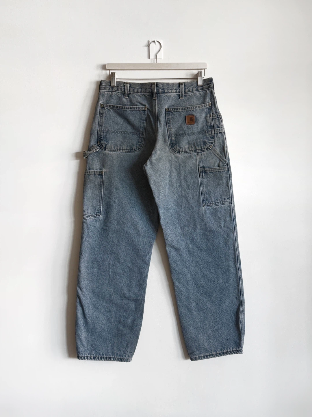 Carhartt B236 DST Flannel Lined Carpenter Jeans 32×30 Light Wash - photo 2
