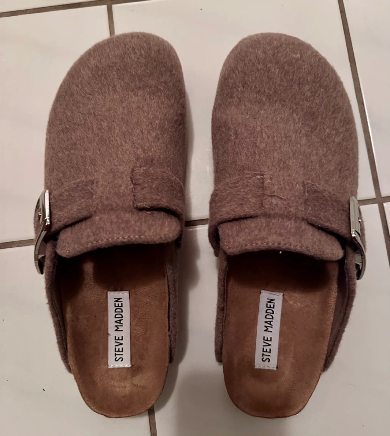 Steve Madden Felt Clog Slippers