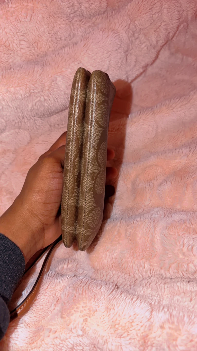 Coach Signature Canvas double zip Wristlet Pouch - photo 2