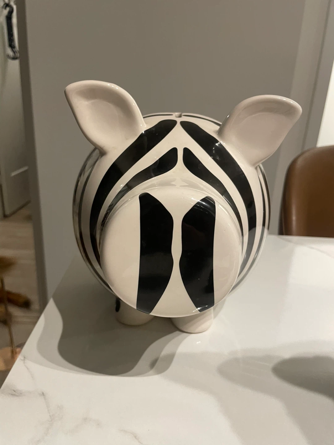 Salt & Pepper Zebra Piggy Bank