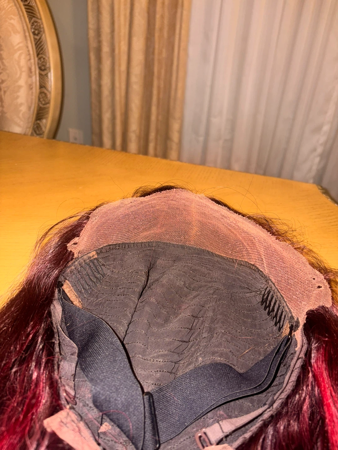 Burgundy Body Wave with red highlights 13×4 HD Lace Frontal Wig - photo 4