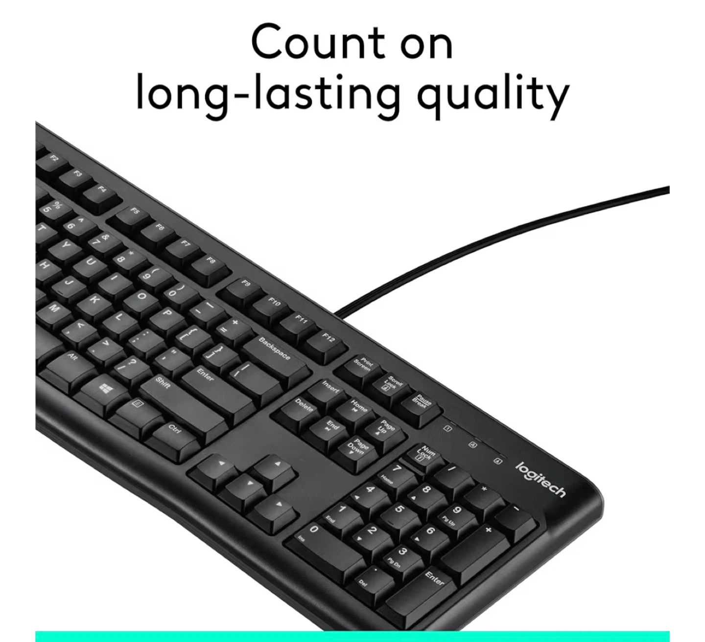 New Logitech K120 Wired Keyboard - Black - photo 2