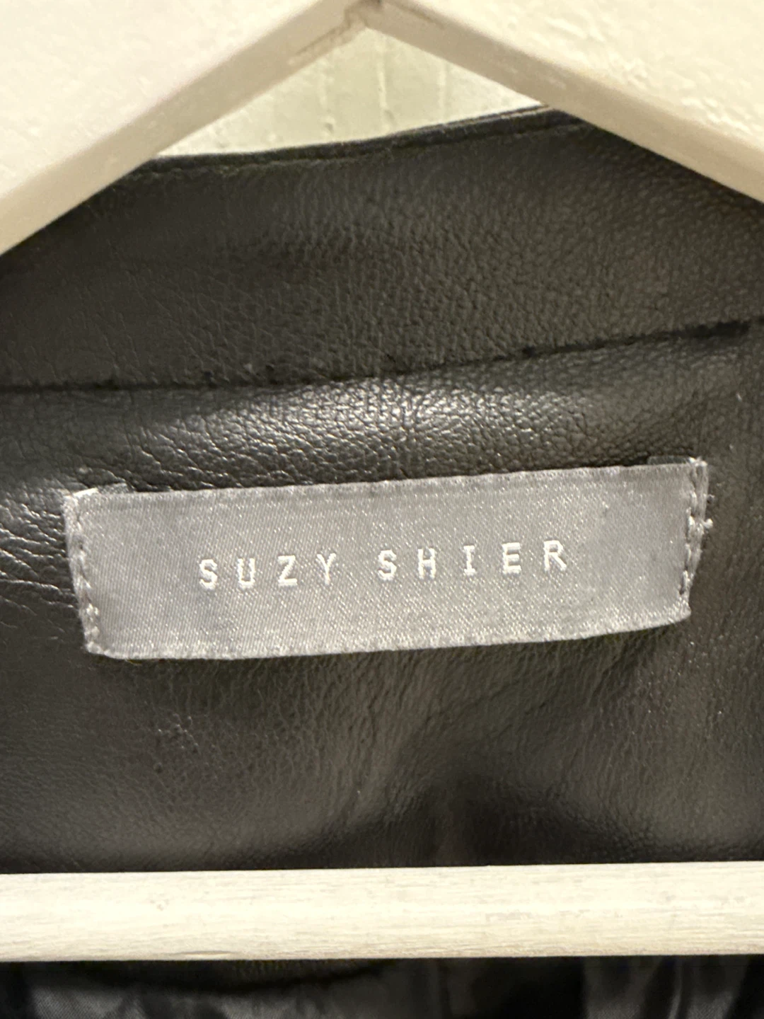 Suzy Shier Black Faux Leather Biker Jacket - photo 2