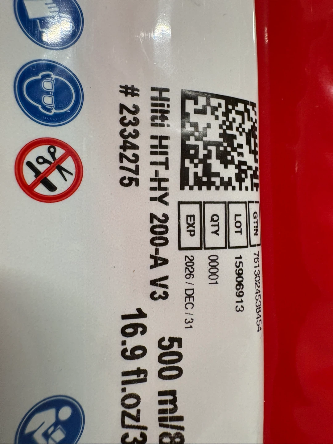 Hilti HIT-HY 200-A V3 Adhesive Cartridges (3-Pack)