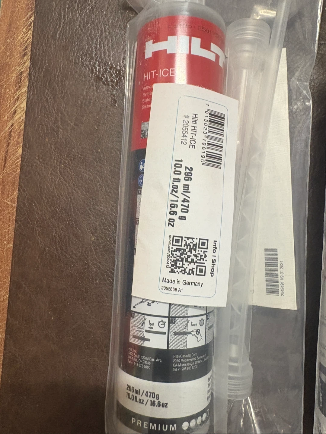 Hilti HIT-ICE Adhesive 296 ml / 470 g - photo 2