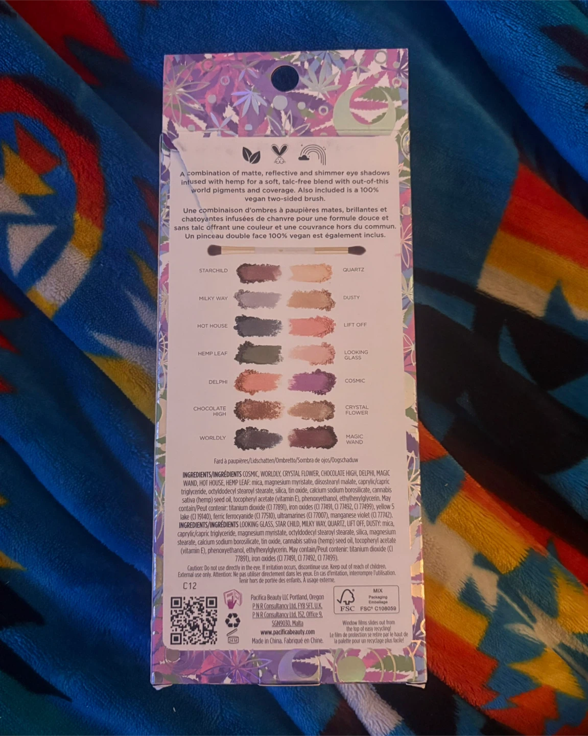 Pacifica Cosmic Reflect HEMP INFUSED Eyeshadow Palette + Brush - photo 2