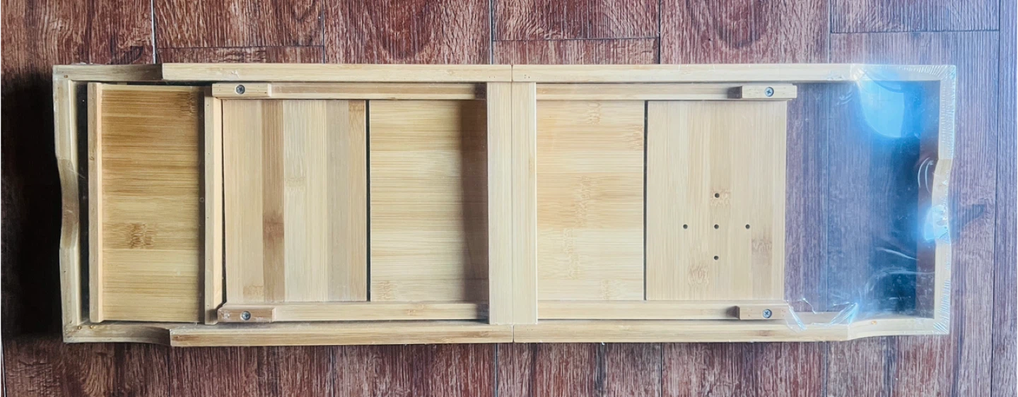 PaniBoo Bamboo Bathtub Tray Caddy - photo 5