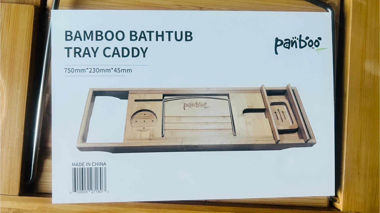 PaniBoo Bamboo Bathtub Tray Caddy - photo 2