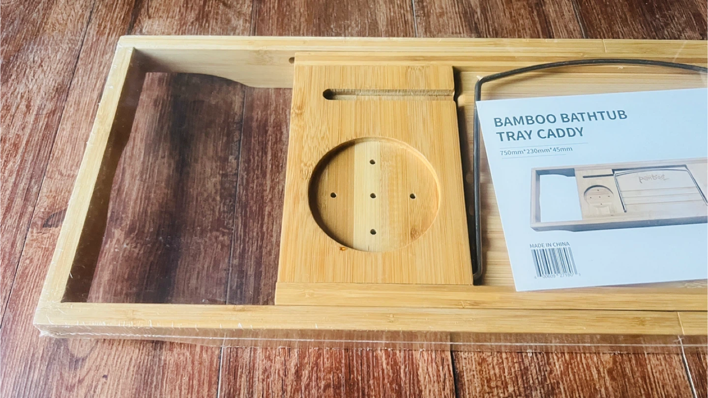 PaniBoo Bamboo Bathtub Tray Caddy - photo 3