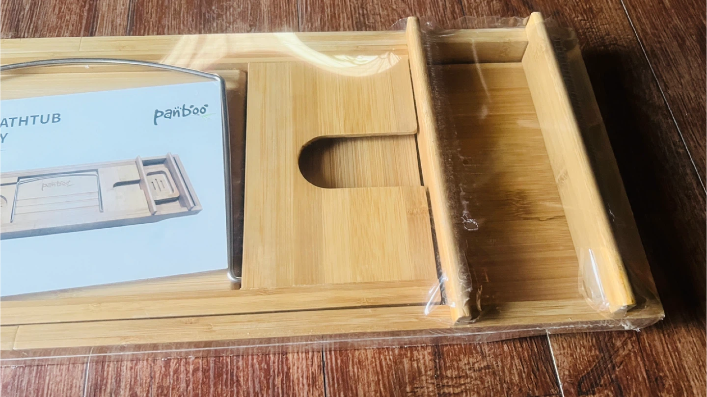 PaniBoo Bamboo Bathtub Tray Caddy - photo 4