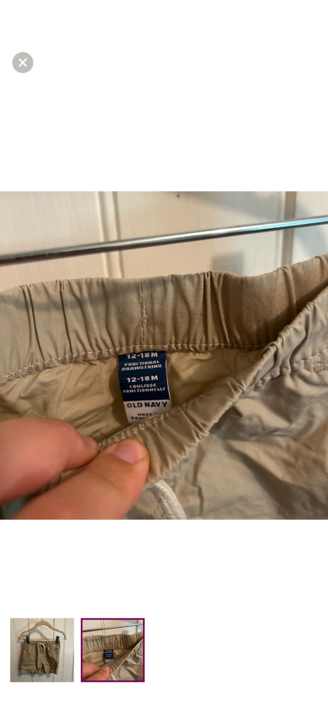 Old Navy Kids Shorts 12-18 Months Beige - photo 2
