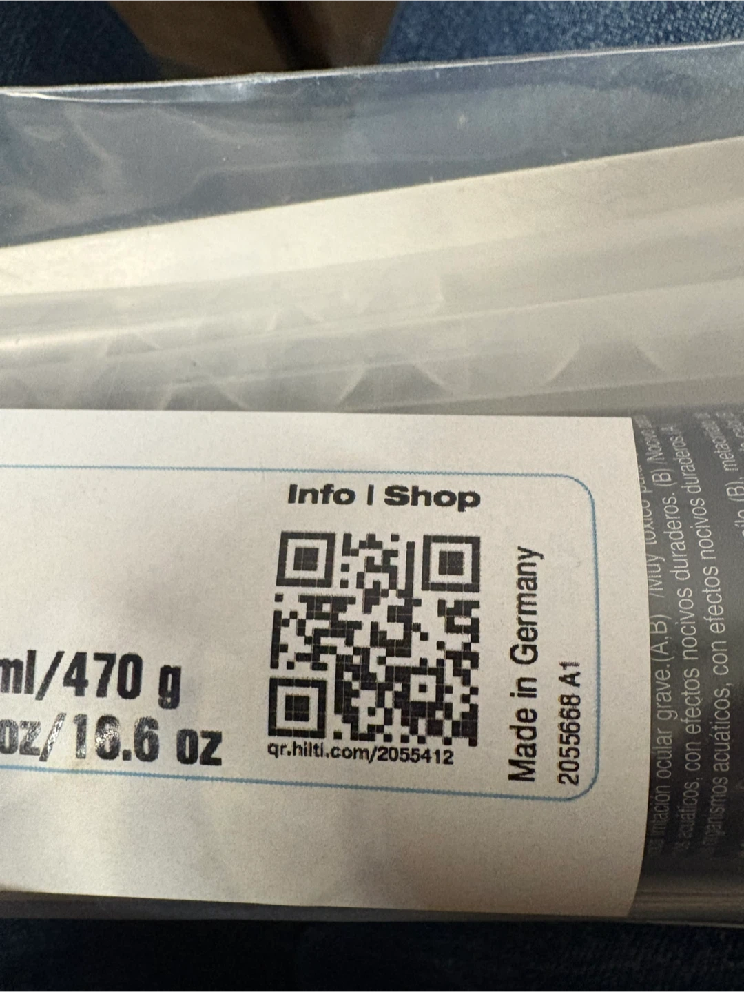 Hilti HIT-ICE Adhesive Anchor 10oz / 300ml - photo 5