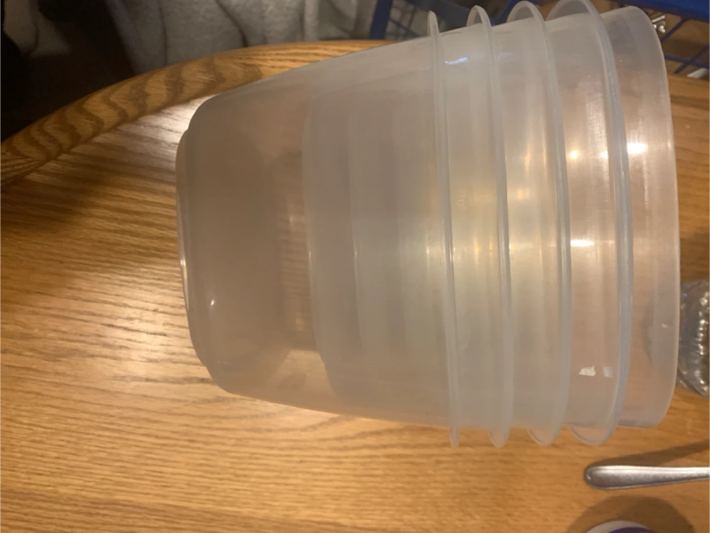 Set of 4Clear Plastic Food Storage Containers