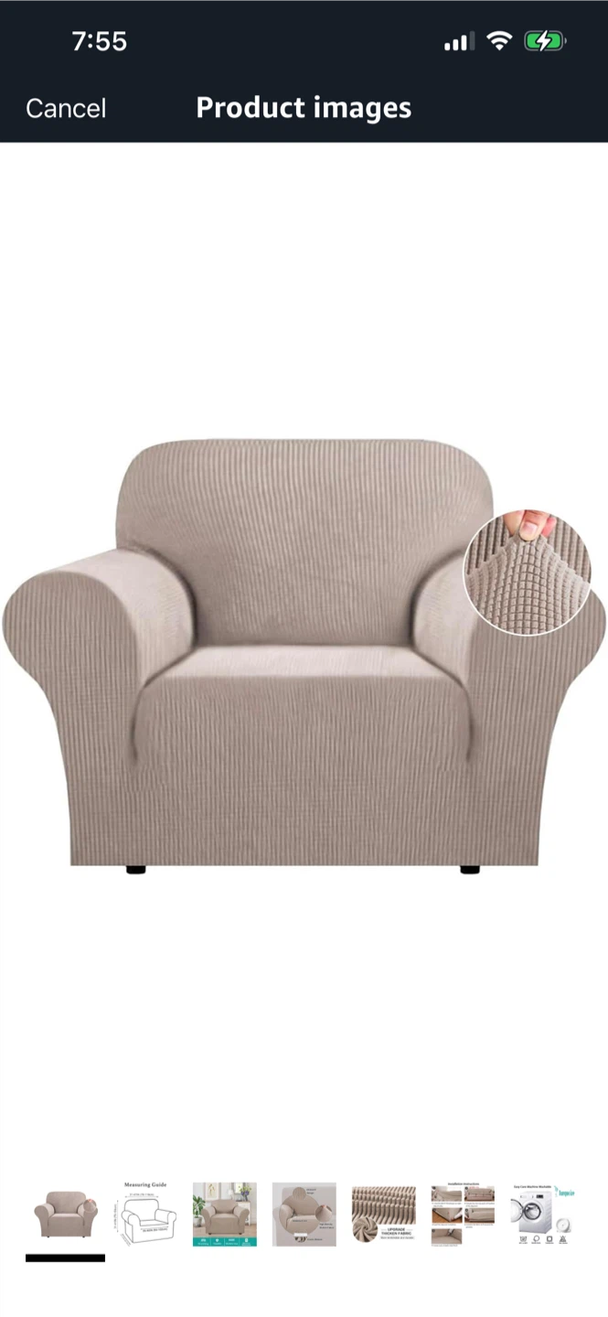 New -Armchair Cover - Beige