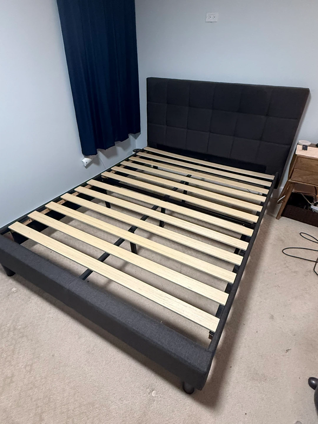 Queen Bed Frame with Headboard and mattress - photo 4