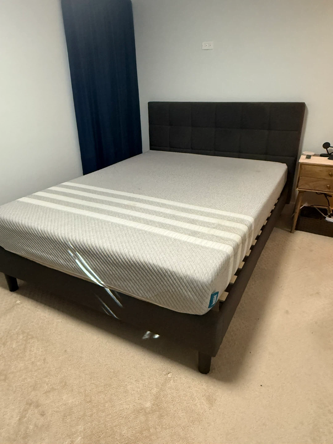 Queen Bed Frame with Headboard and mattress - photo 5