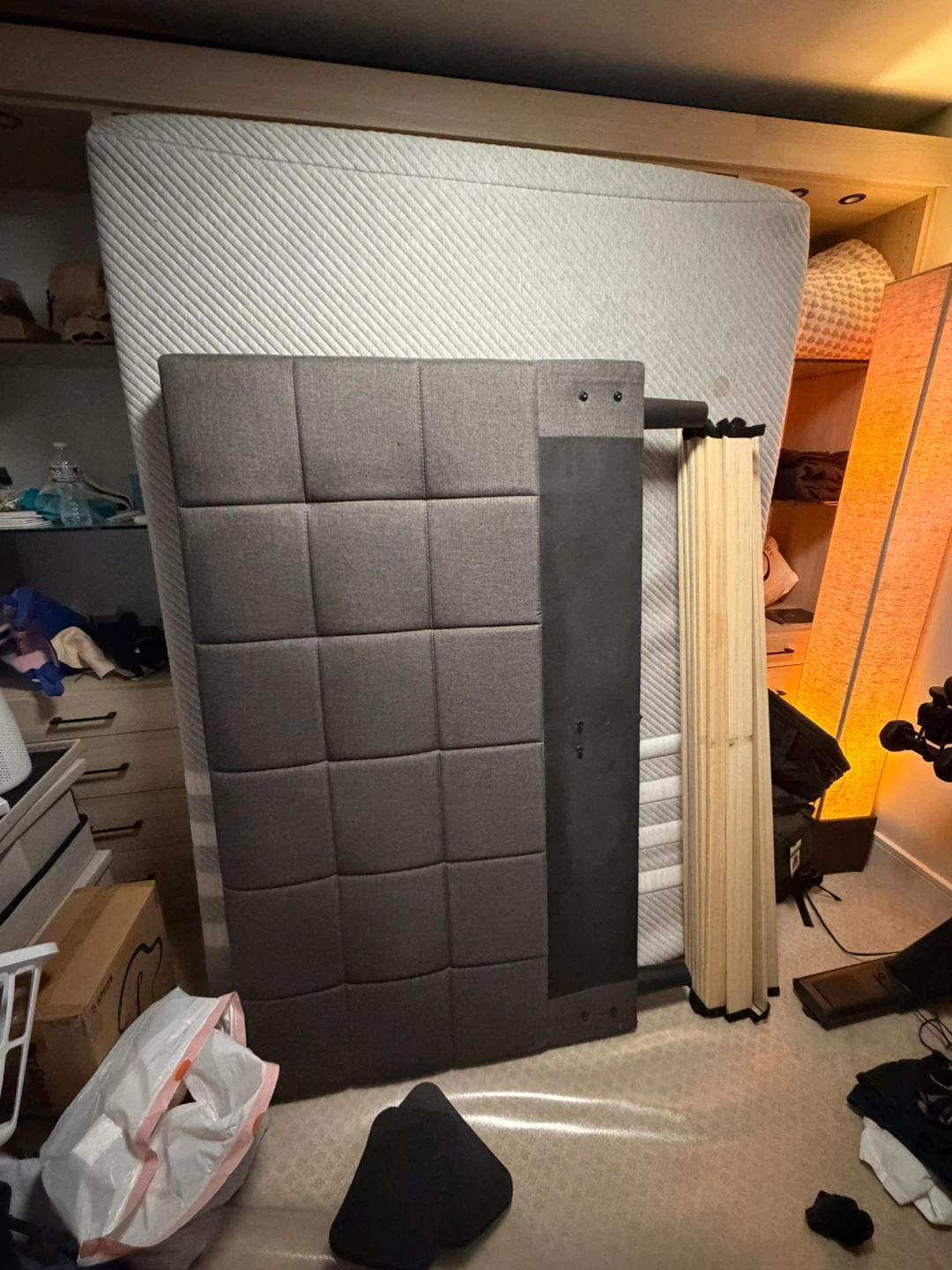 Queen Bed Frame with Headboard and mattress - photo 3