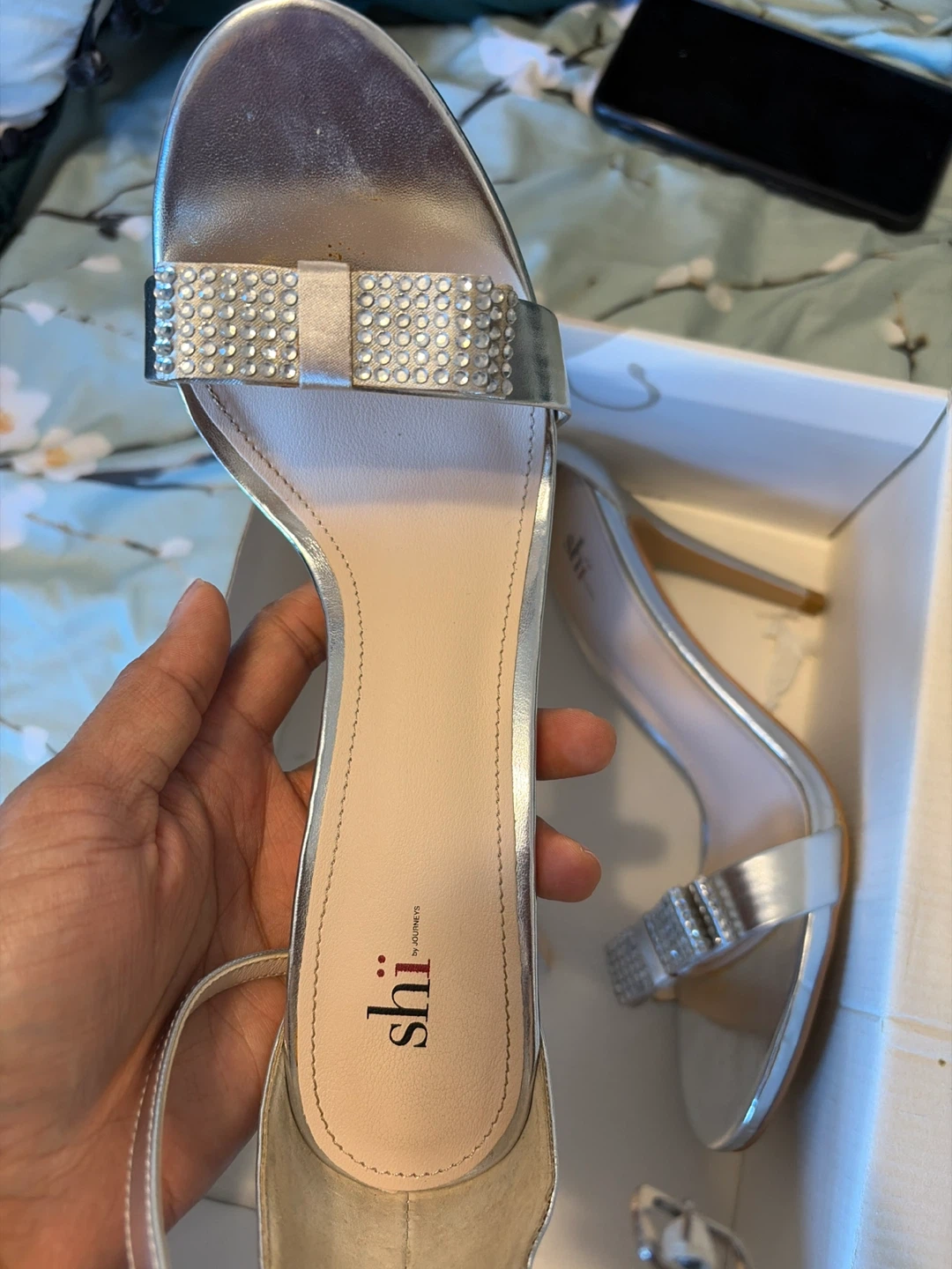 Silver Heels Size 8M - photo 2