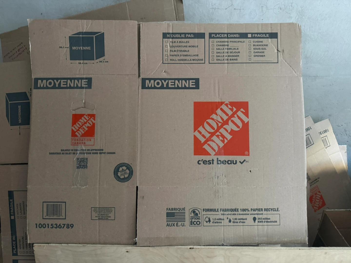 Home Depot "Moyenne" Moving Boxes - photo 2