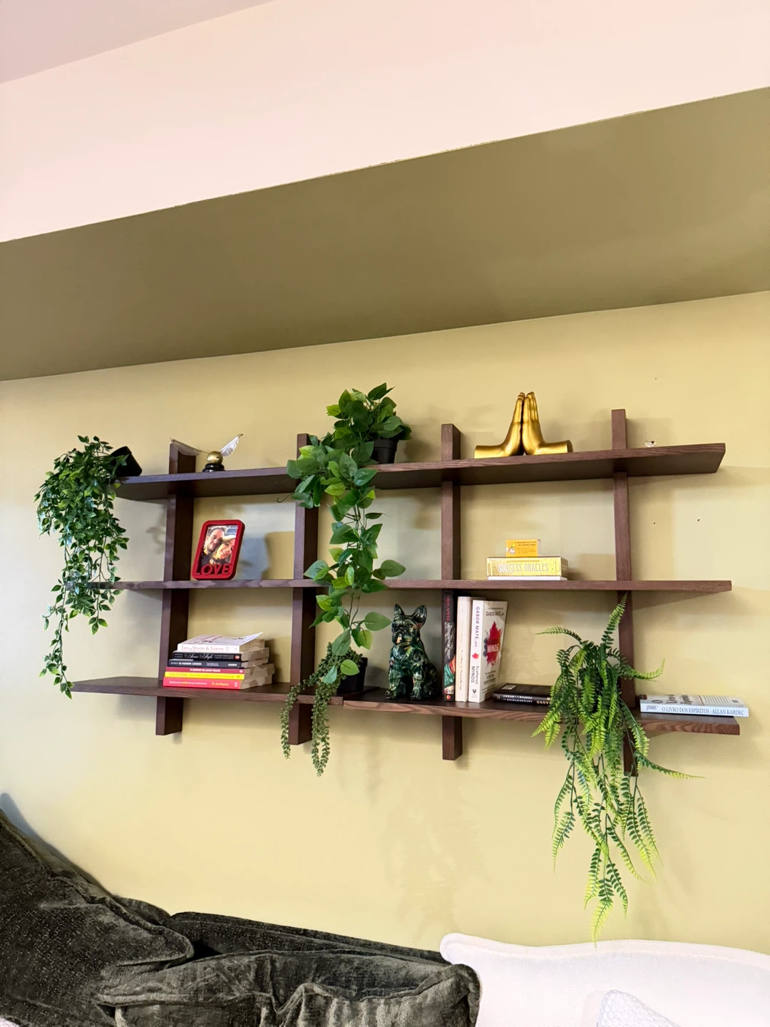 Cozey Modern Dark Wood Wall Shelf (2 units)
