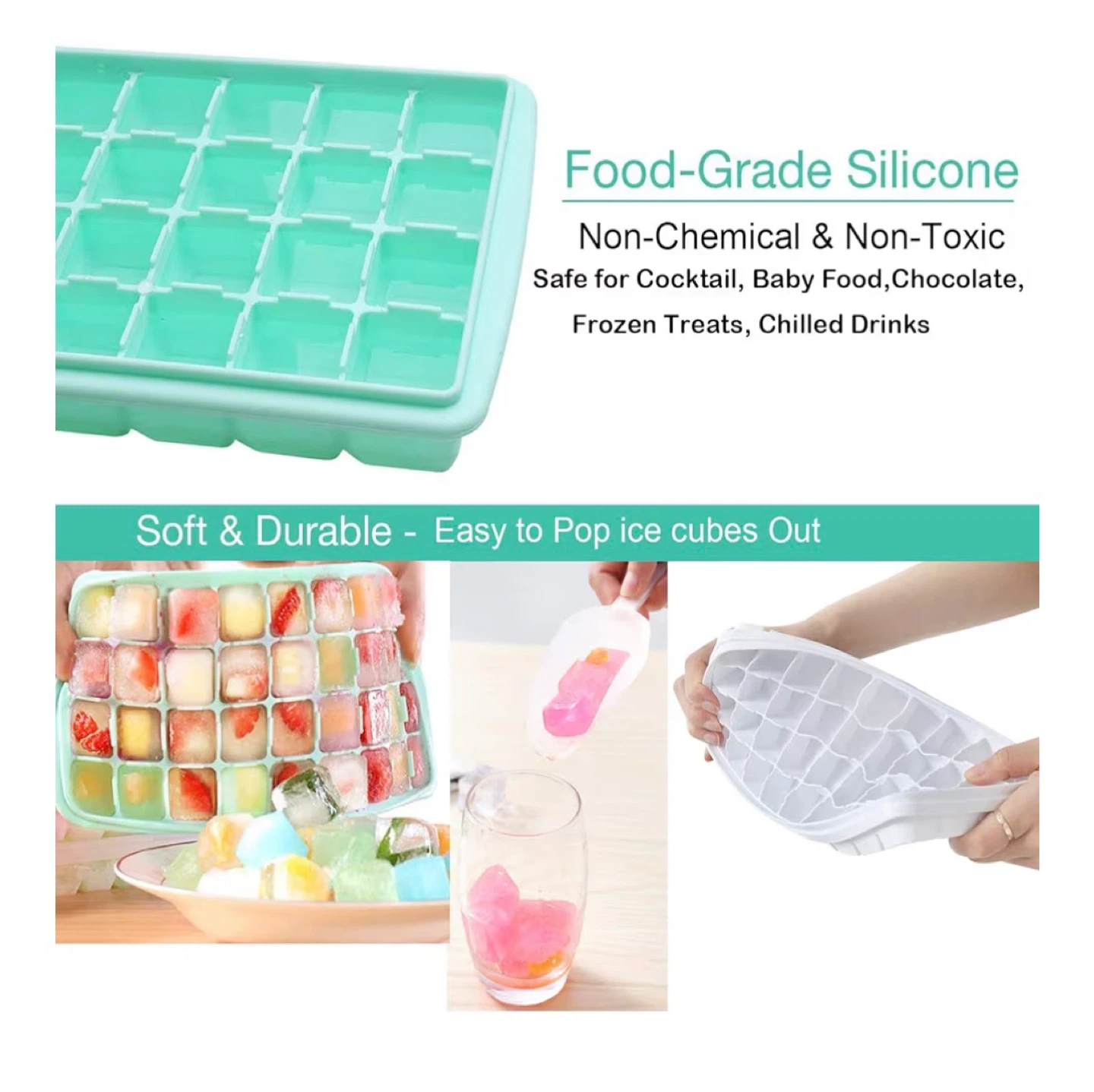 Ice Cube Tray with Lid and Scoop - photo 3