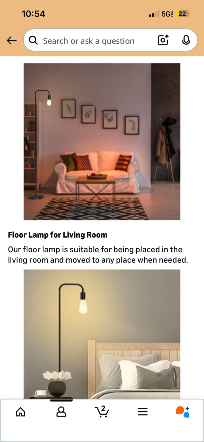 ($10 before Feb 25th)PAZZO LED Floor Lamp - Black - photo 5