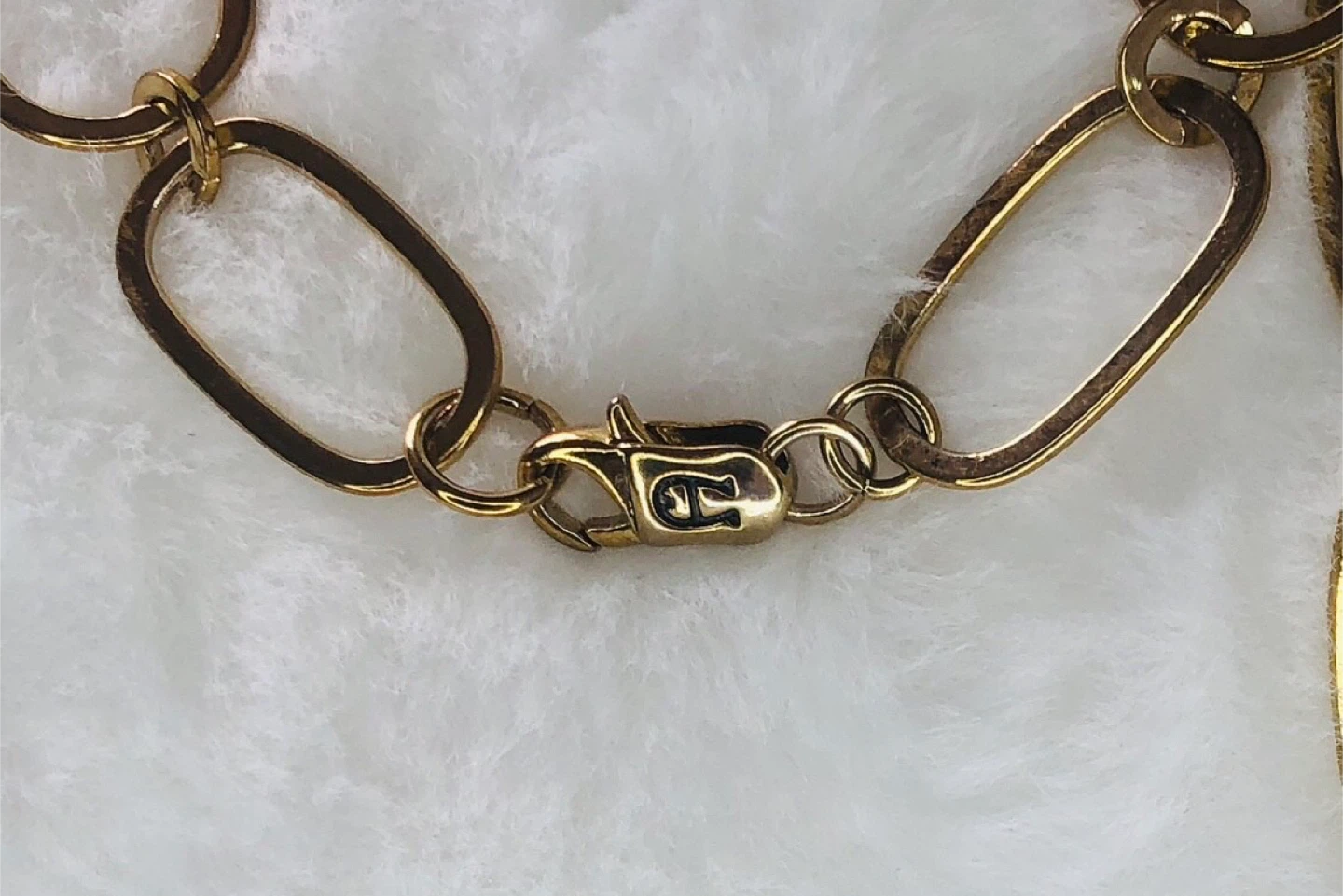 Vintage Etienne Aigner Gold Toned Long Chain Necklace