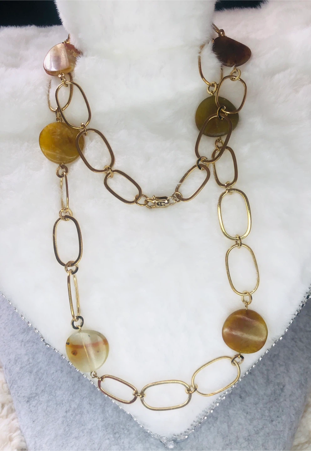 Vintage Etienne Aigner Gold Toned Long Chain Necklace - photo 2